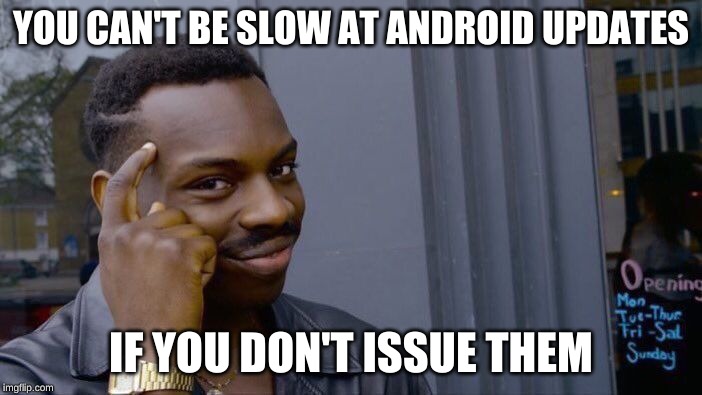 Meme about Motorola's slow update rollout