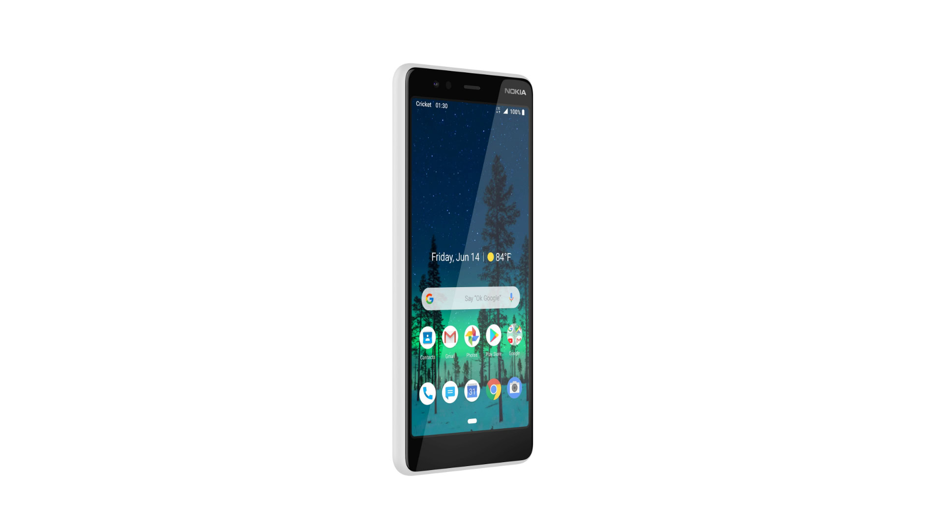 Official press render of the Nokia 3.1 for AT&T and Cricket Wireless.