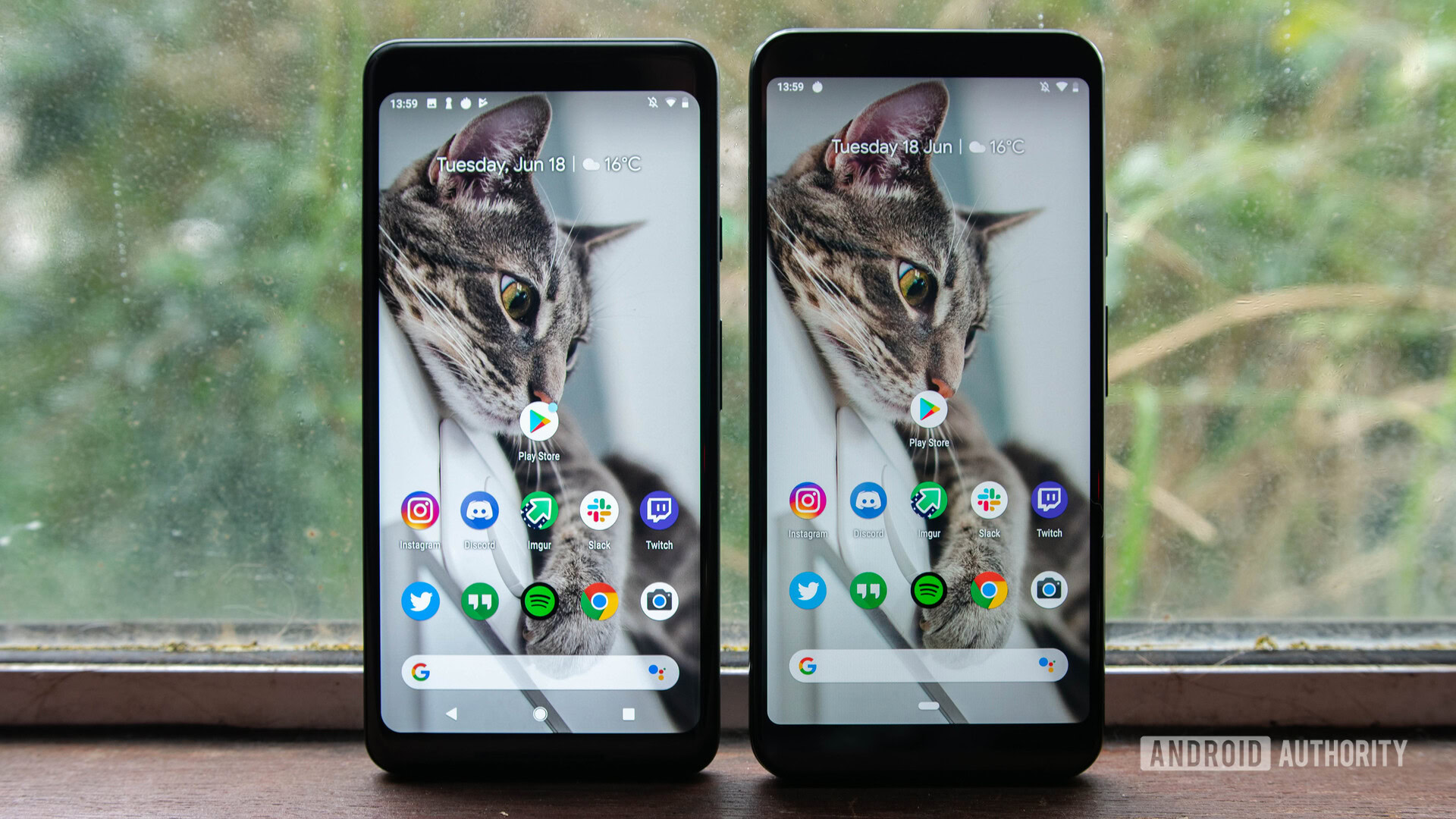 Pixel 2 XL and 3a XL displays