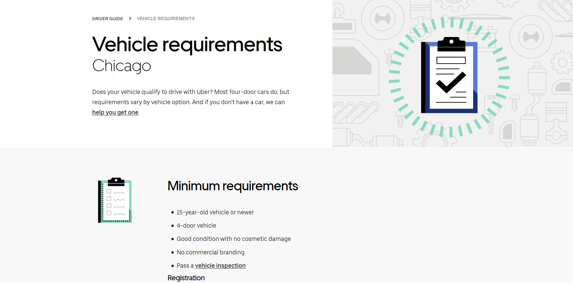 Vehicle Requirements in Chicago Uber