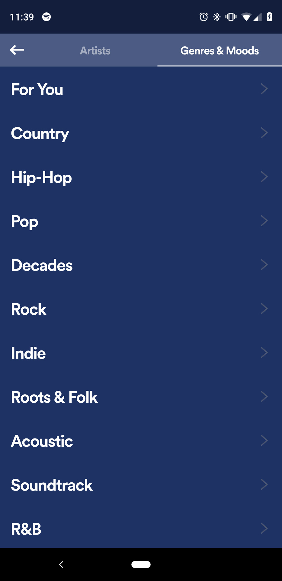 Screenshot of Spotify's Stations app 4