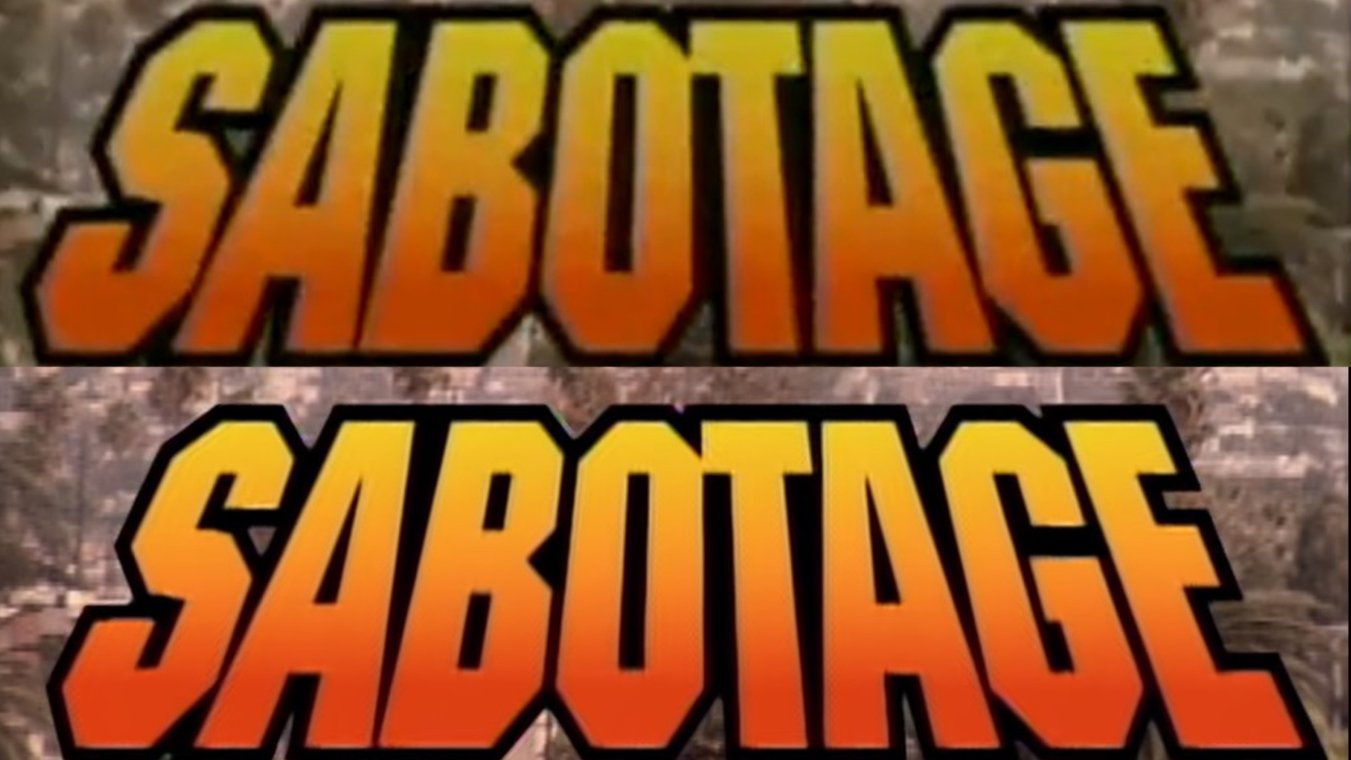 A clip comparing the YouTube music video remaster of the Beastie Boys song Sabotage.