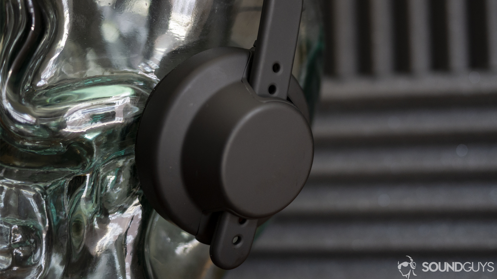 Pictured are the AIAIAI TMA-2 MFG4 USB-C headphones on a dummy head. 