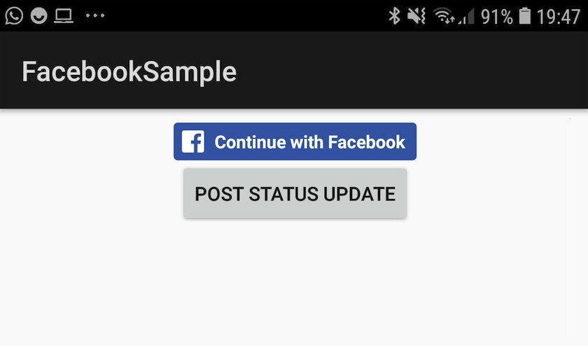 Add Facebook integration to your android app, using the Facebook SDK