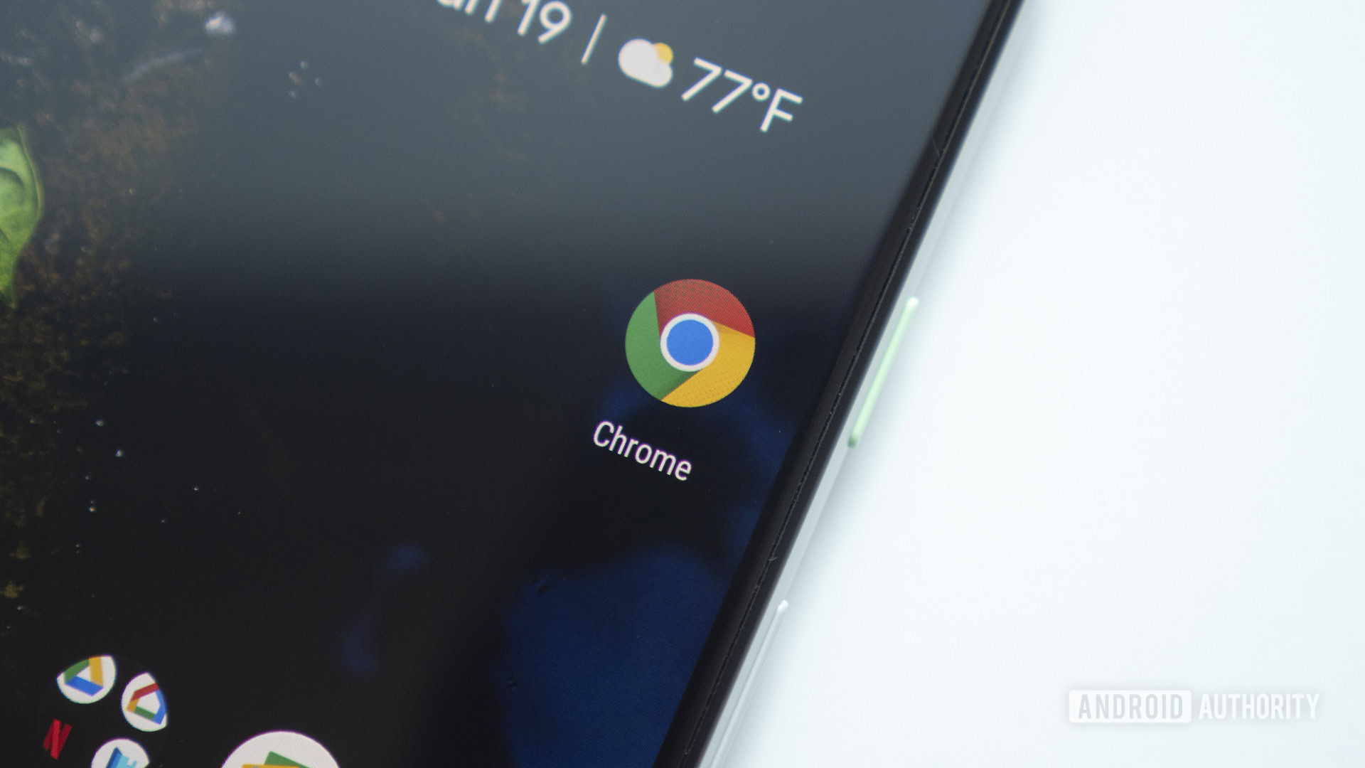 Google Chrome for Android app icon on the google pixel 3