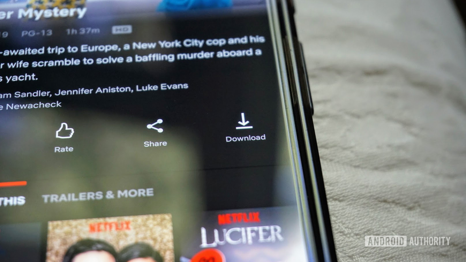 Download icon in the Netflix app.