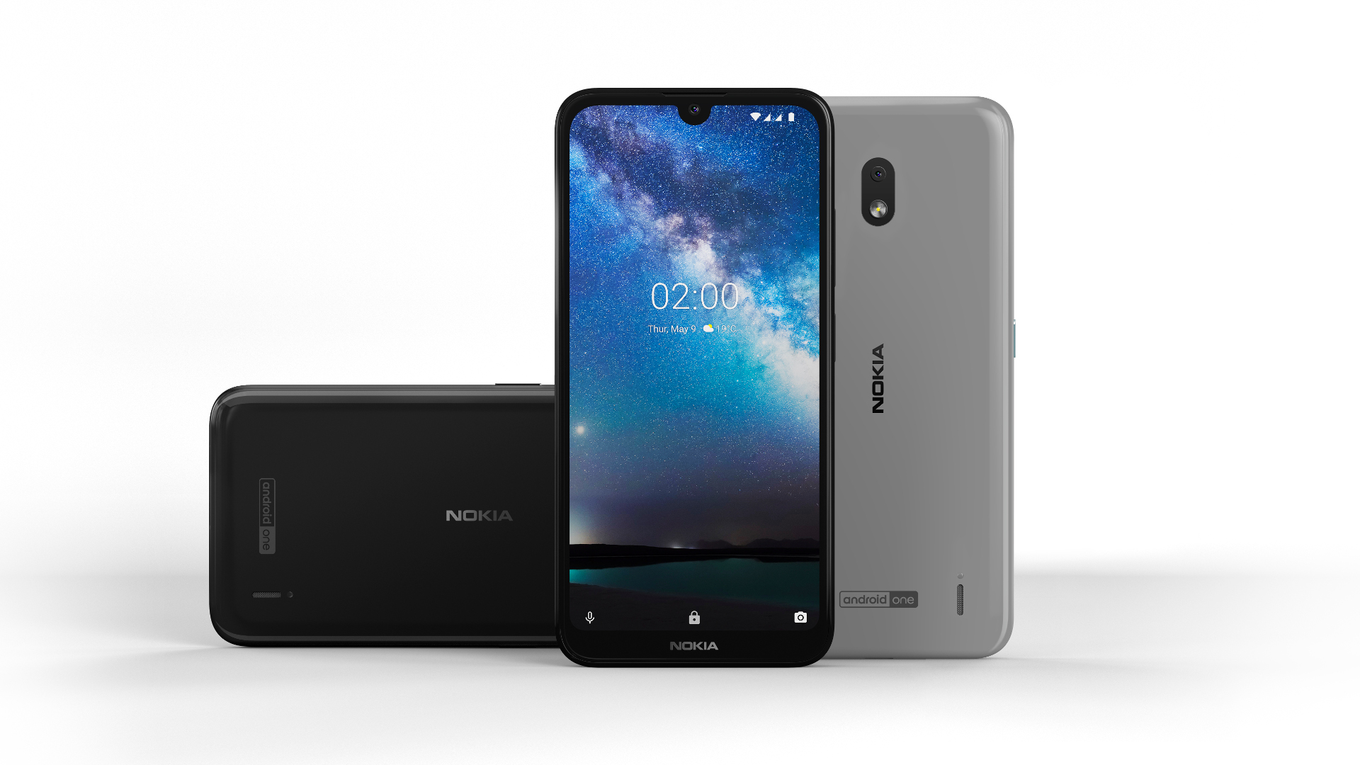 The Nokia 2.2 from various angles.