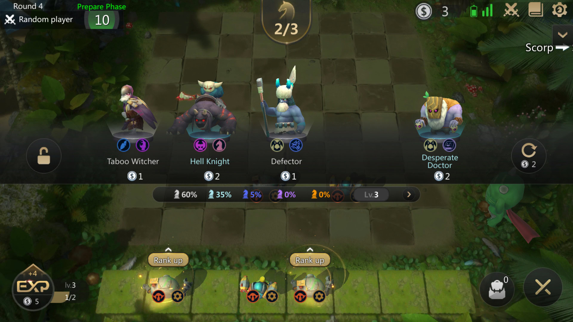 rank up auto chess