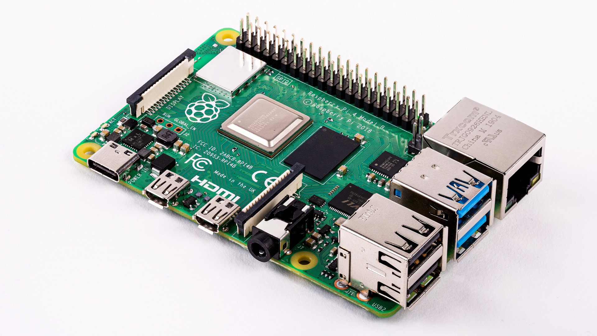 The Raspberry Pi 4.