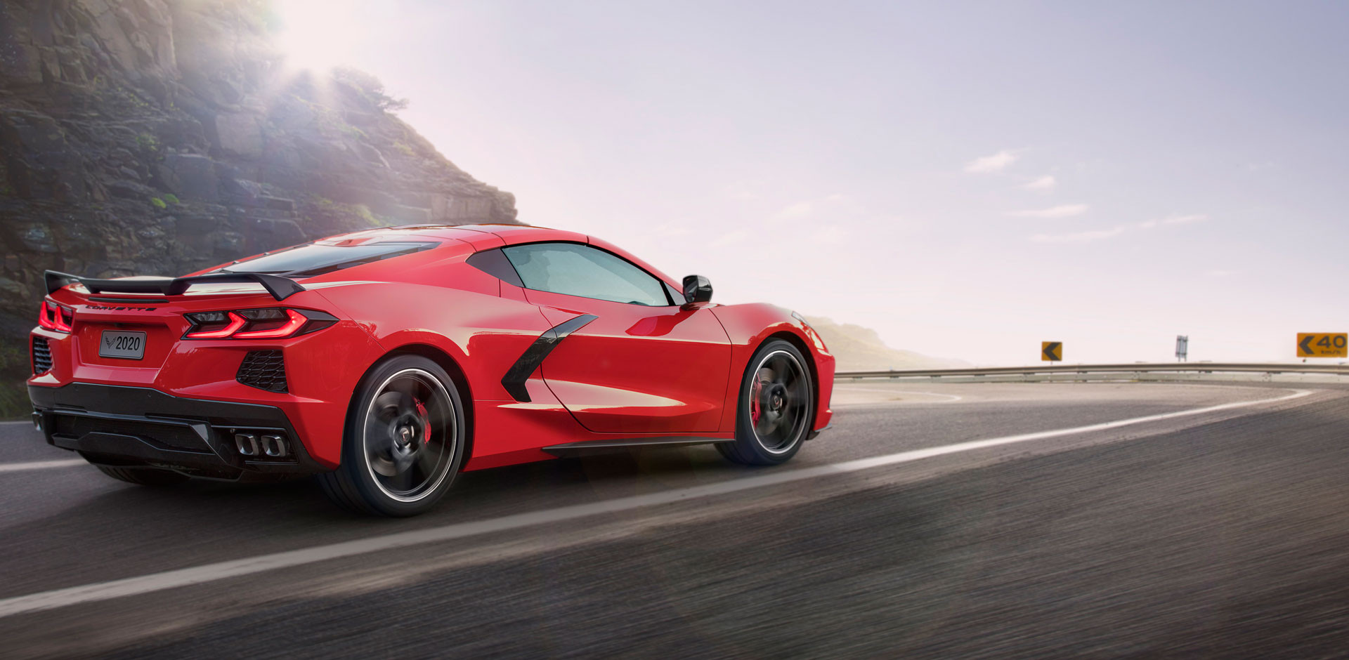 2020 Chevy Corvette on the road
