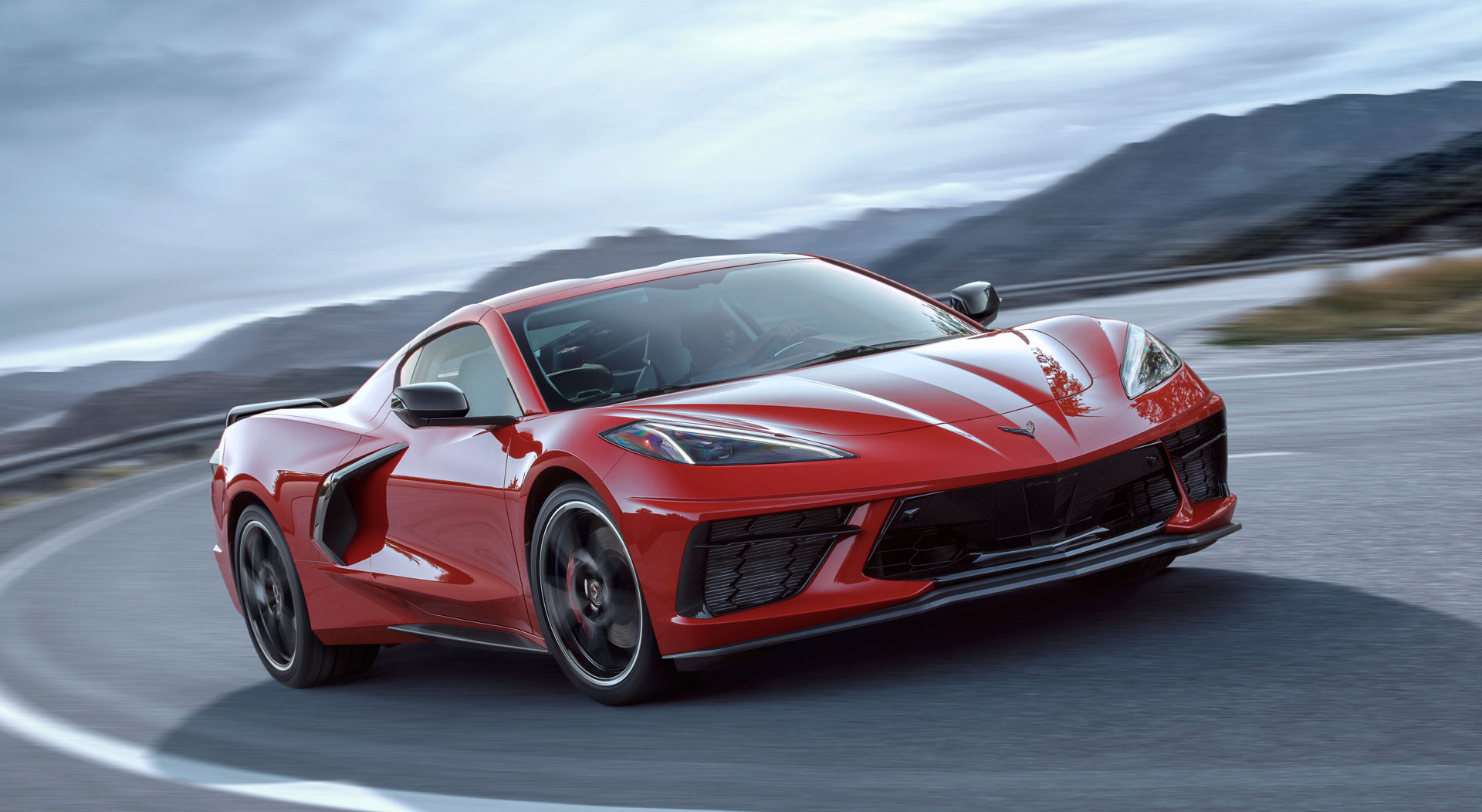 2020 Chevy Corvette on the road