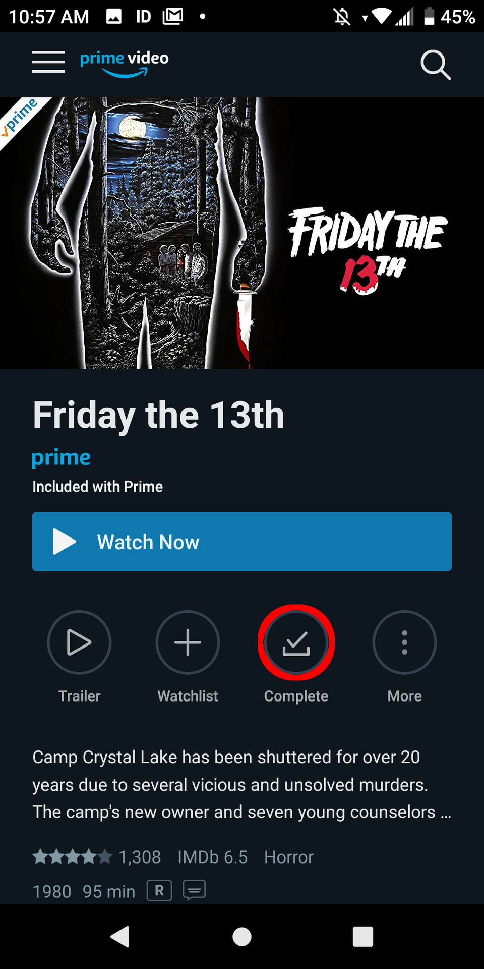Amazon Prime Android Movie Complete