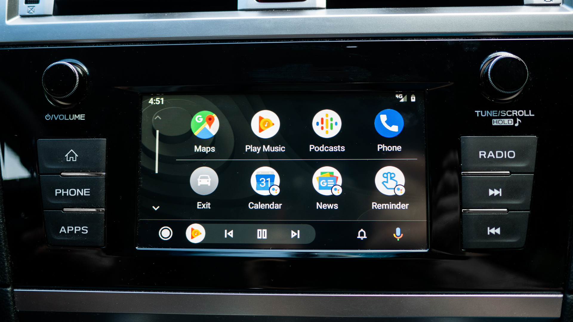 Android Auto Redesign main interface