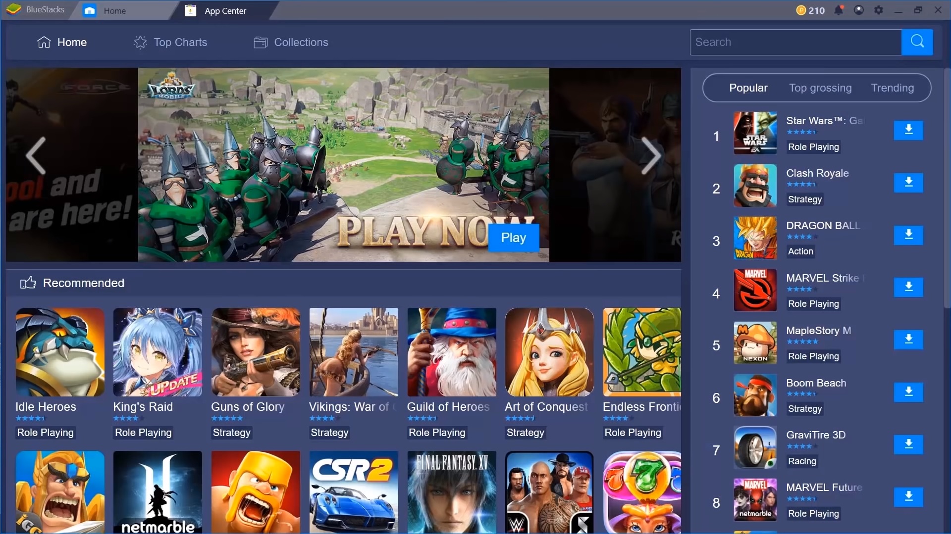Install Android games on PC with Bluestacks emulator