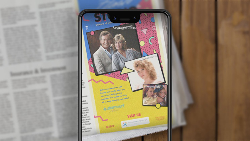 An image of Google Lens decoding an ad for Stranger Things in the July 11 2019 edition of The New York Times.
