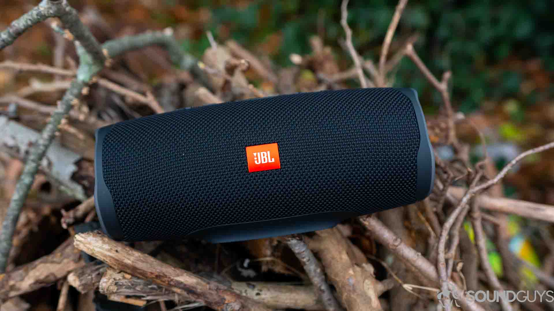 Pictured is the JBL Charge 4 from the front.