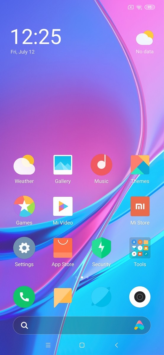 A screenshot of the new MIUI running over Android Q beta.