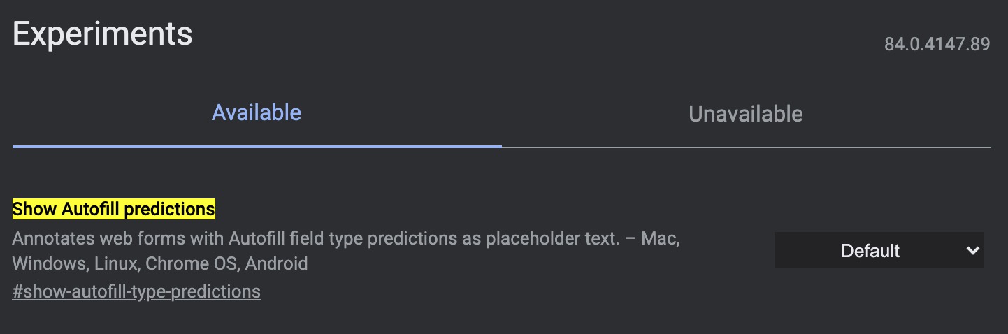 Show autofill predictions