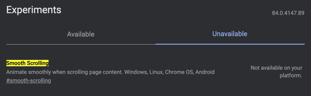 CHROME FLAGS SMOOTH SCROLLING DISABLE ANDROID SAMSUNG visual data 2
