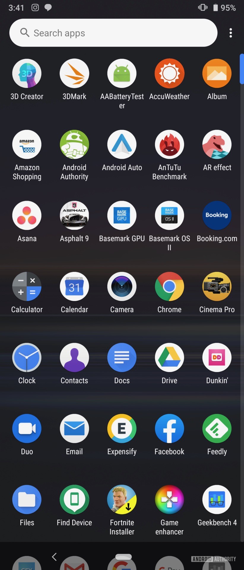 Sony Xperia 1 Review App Drawer