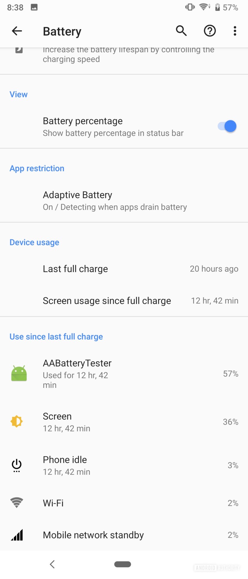 Sony Xperia 1 Review Battery Controls