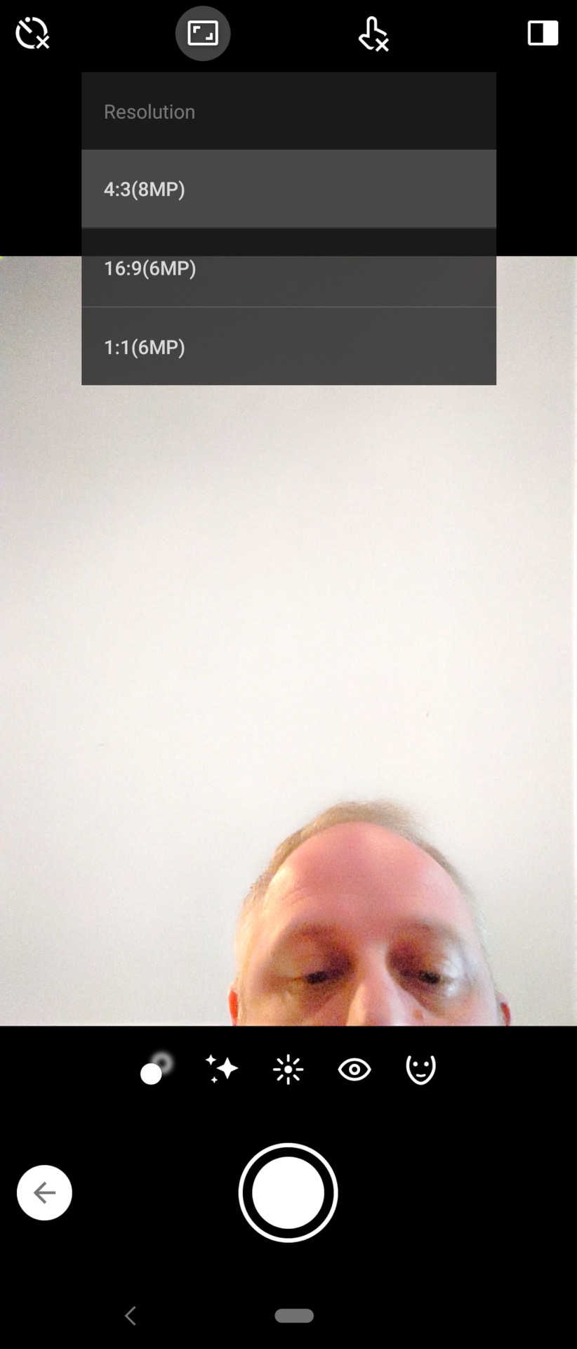 Sony Xperia 1 Review campera app selfie settings