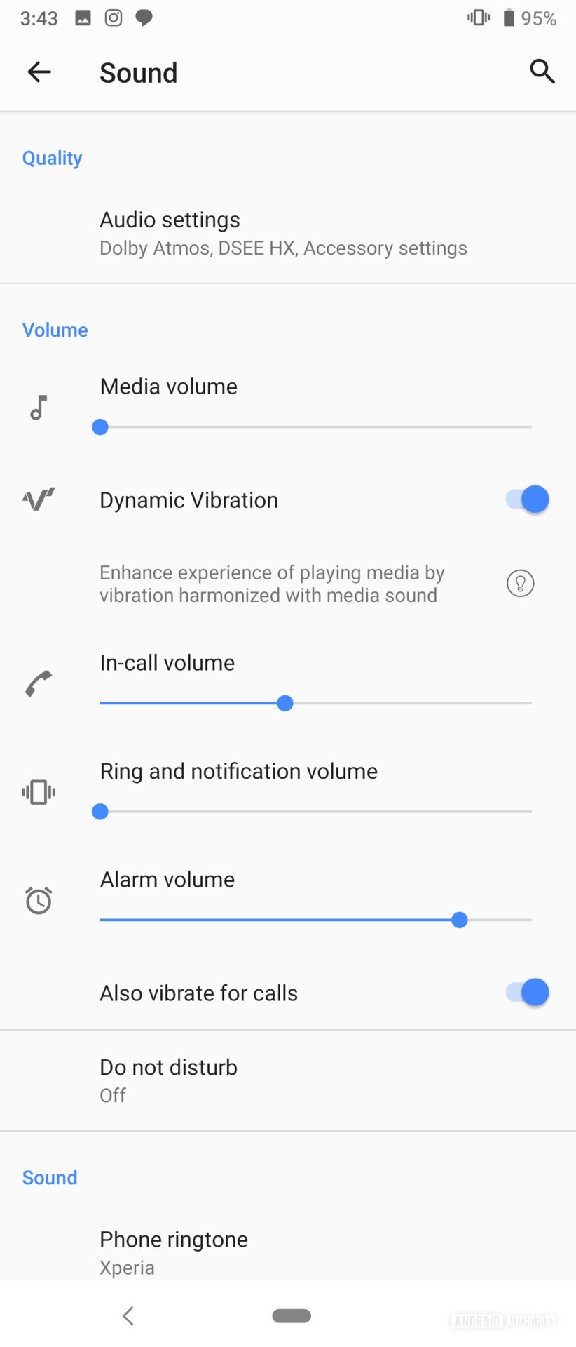 Sony Xperia 1 Review sound main screen