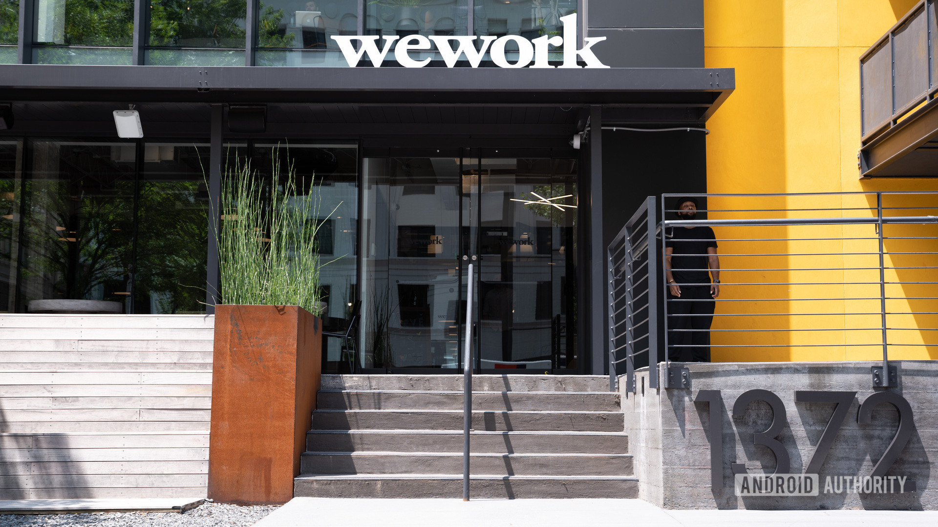 The outside entrance to WeWork.