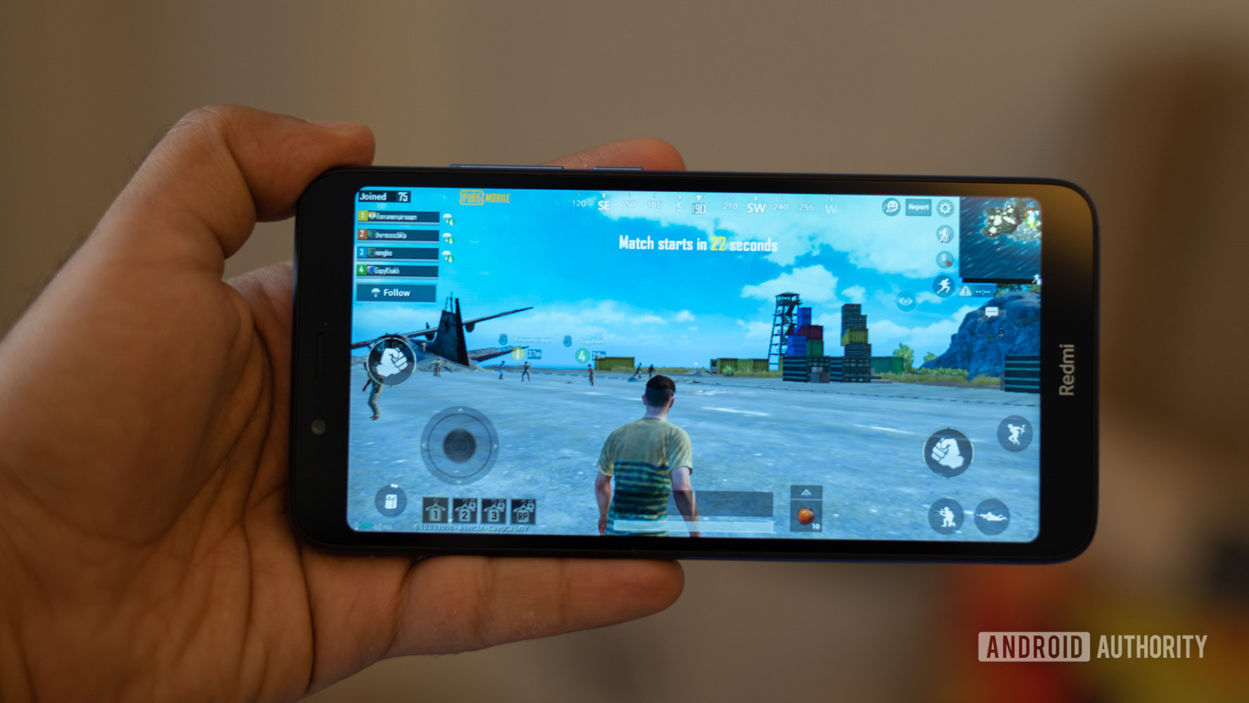 Xiaomi Redmi 7A playing PUBG