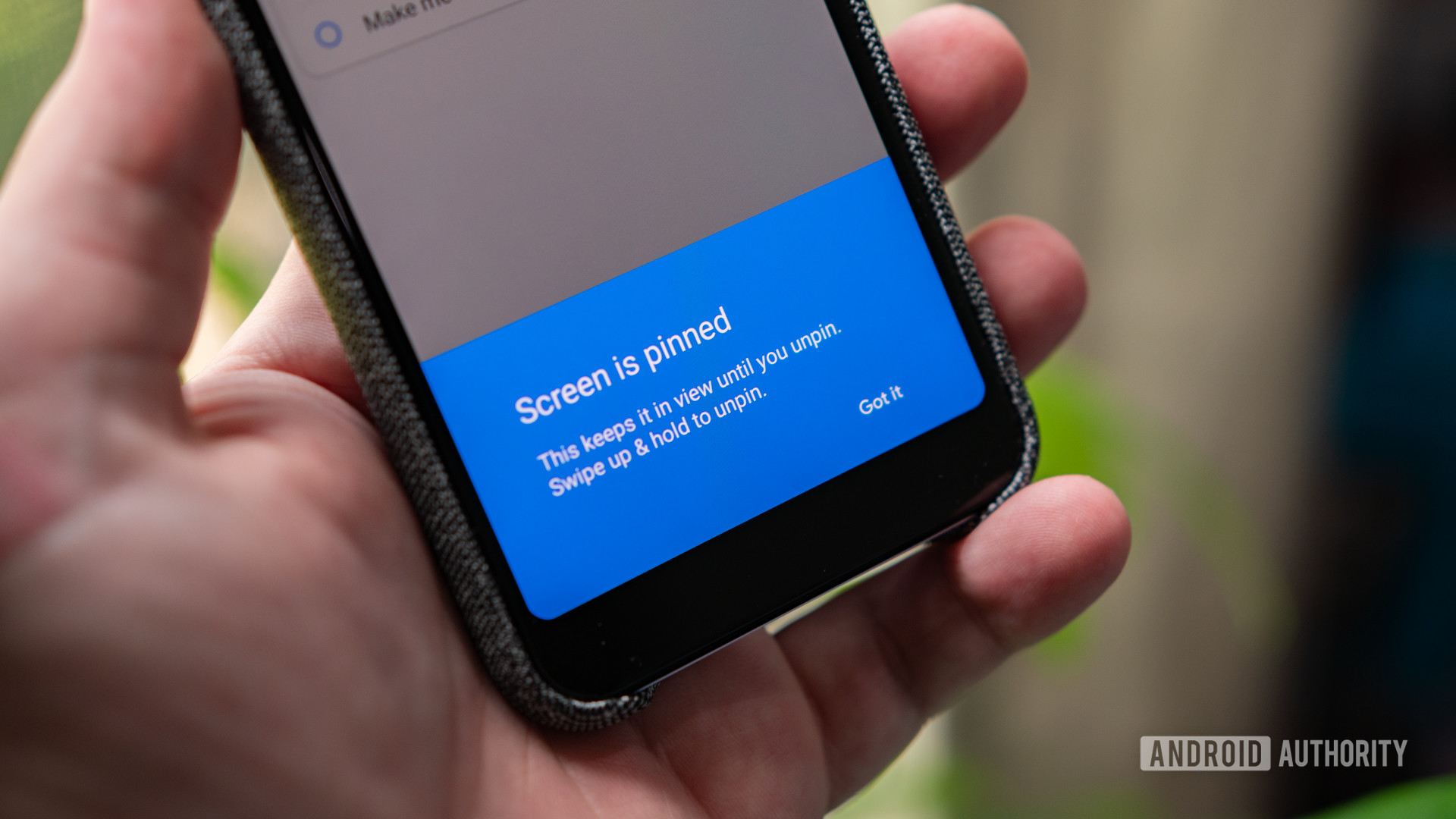 Android Q Beta 5 Screen Pin