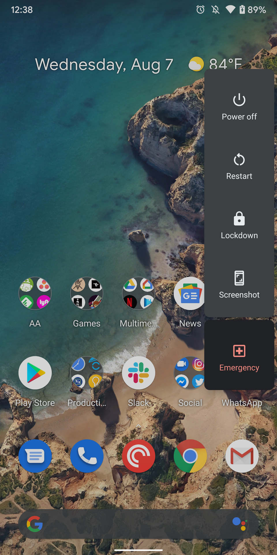 android q beta 5 emergency icon
