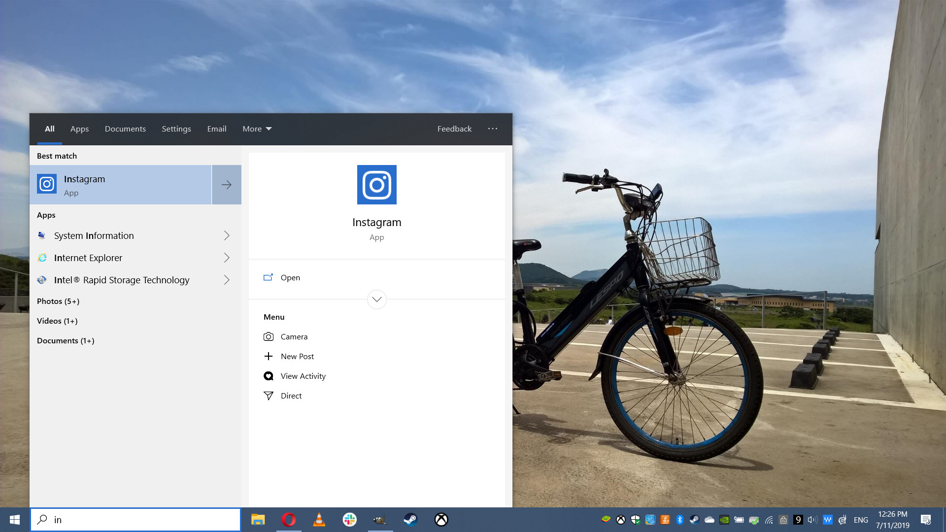 You can still upload photos to Instagram via the Windows 10 app. Just not from within the app.