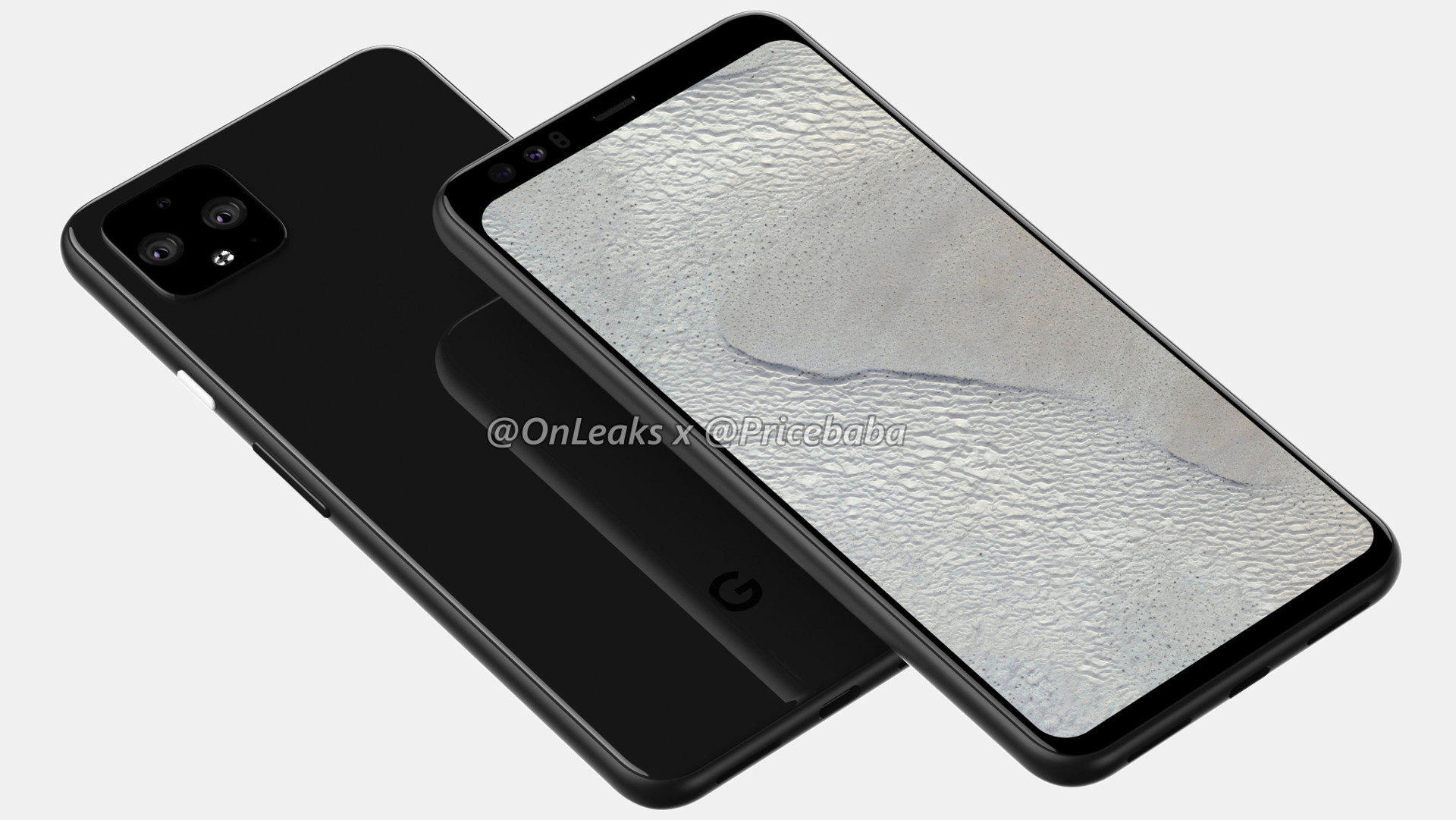 The Google Pixel 4 XL front and back design