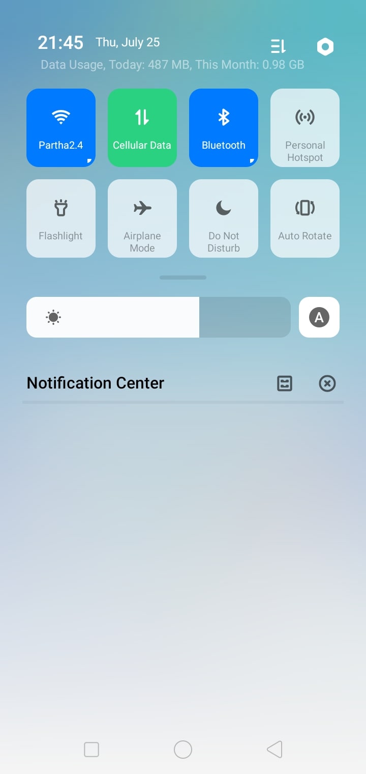 realme 3i screenshot 4 notification panel