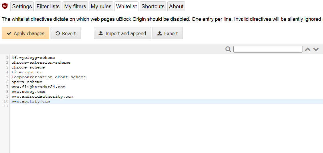 whitelisting spotify on ublock origin - spotify web player not working fixes