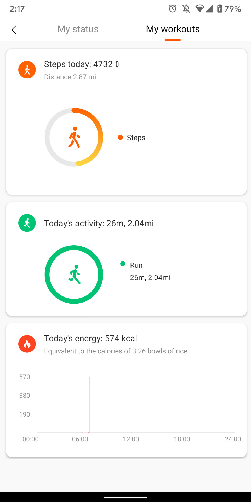 mi band 4 mi fit app screenshots history