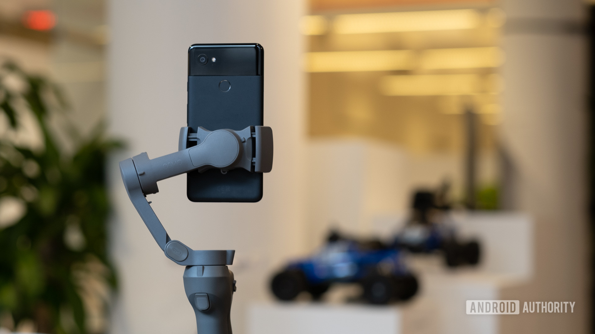 DJI Osmo Mobile 3 on table with Pixel closer