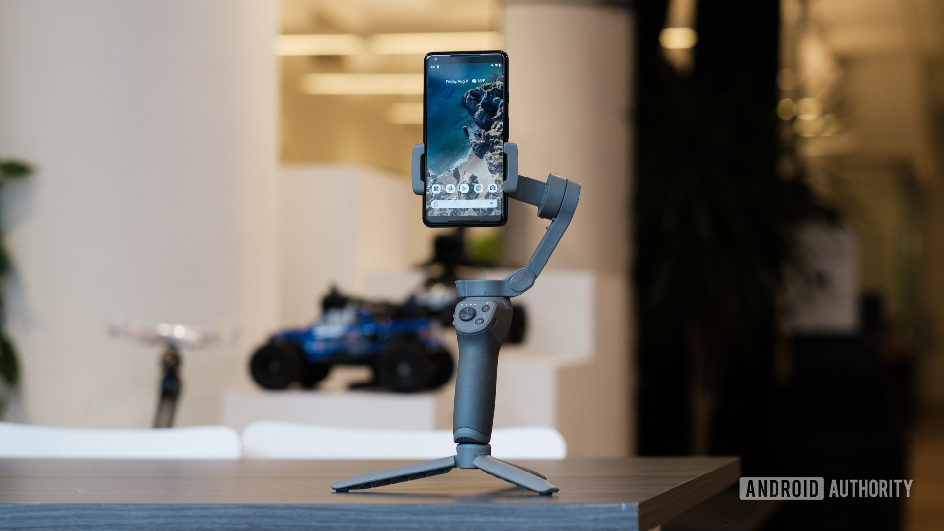 DJI Osmo Mobile 3 on table with Pixel