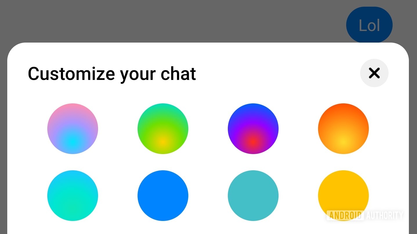 Facebook Messenger change colors