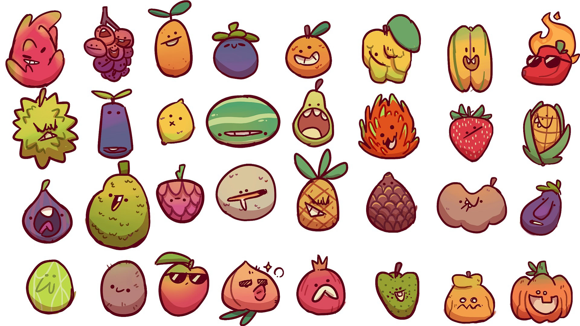 Farm Punks fruit concept art