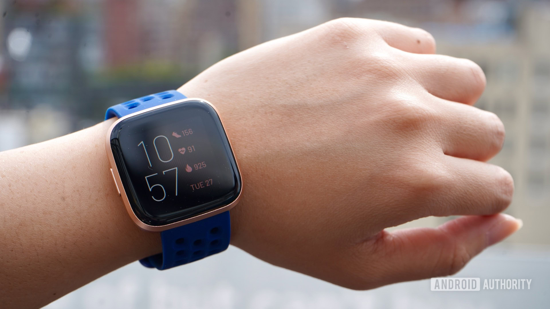 Fitbit Versa 2 on wrist