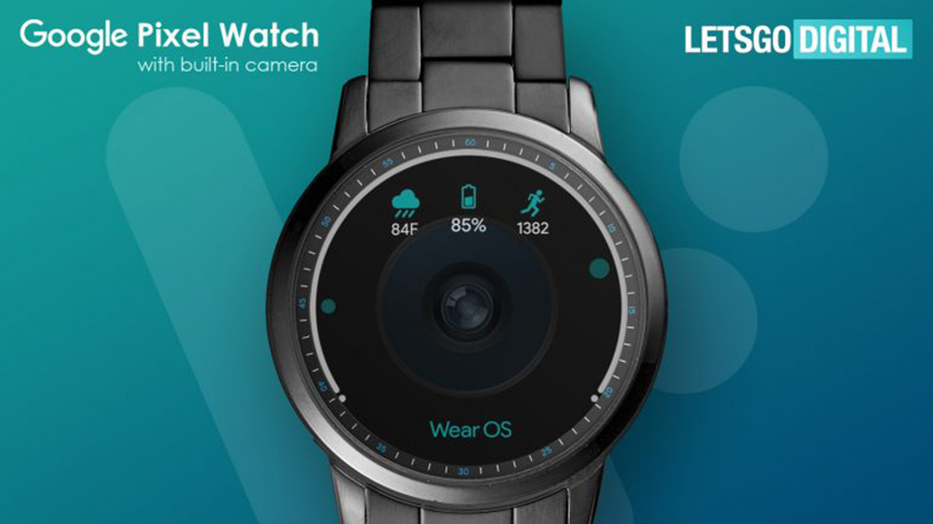 Google Pixel Watch with Camera Mockup