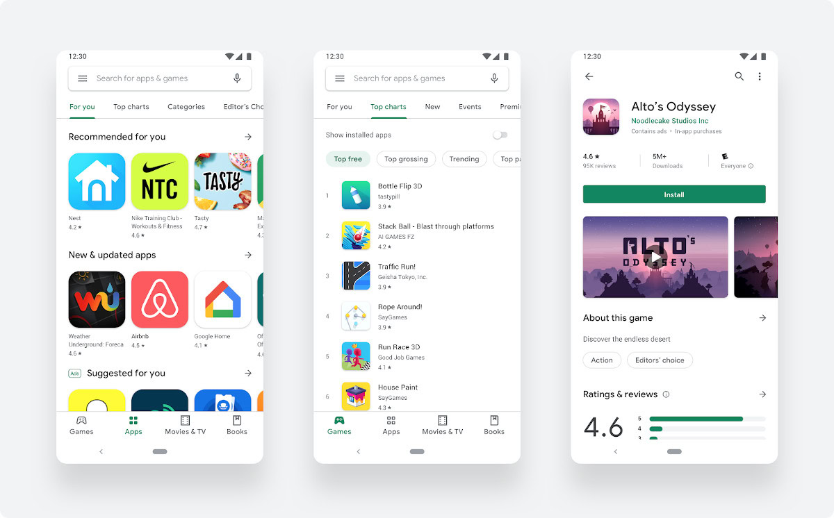 Google Play Redesign