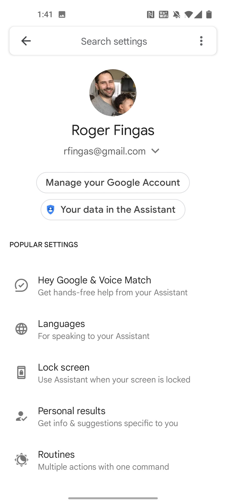 OnePlus 9 Google Assistant Settings
