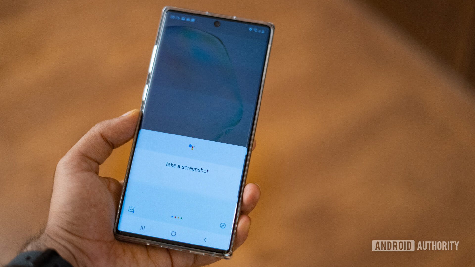 Samsung Note 10 screenshots using okay google command