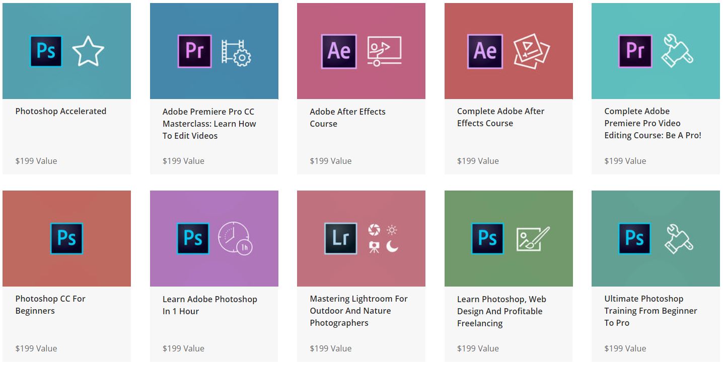 The Complete Adobe Mastery Bundle online courses
