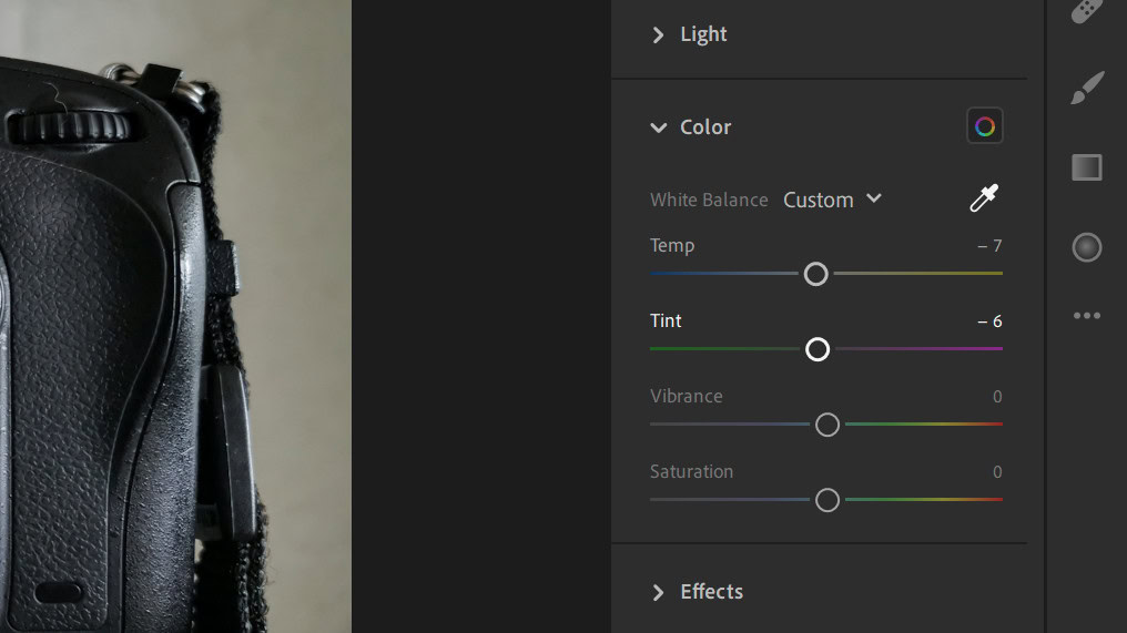 White Balance Color Settings Lightroom CC