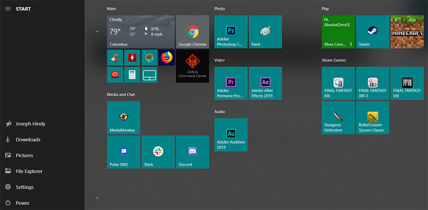 Windows 10 Start Menu 2