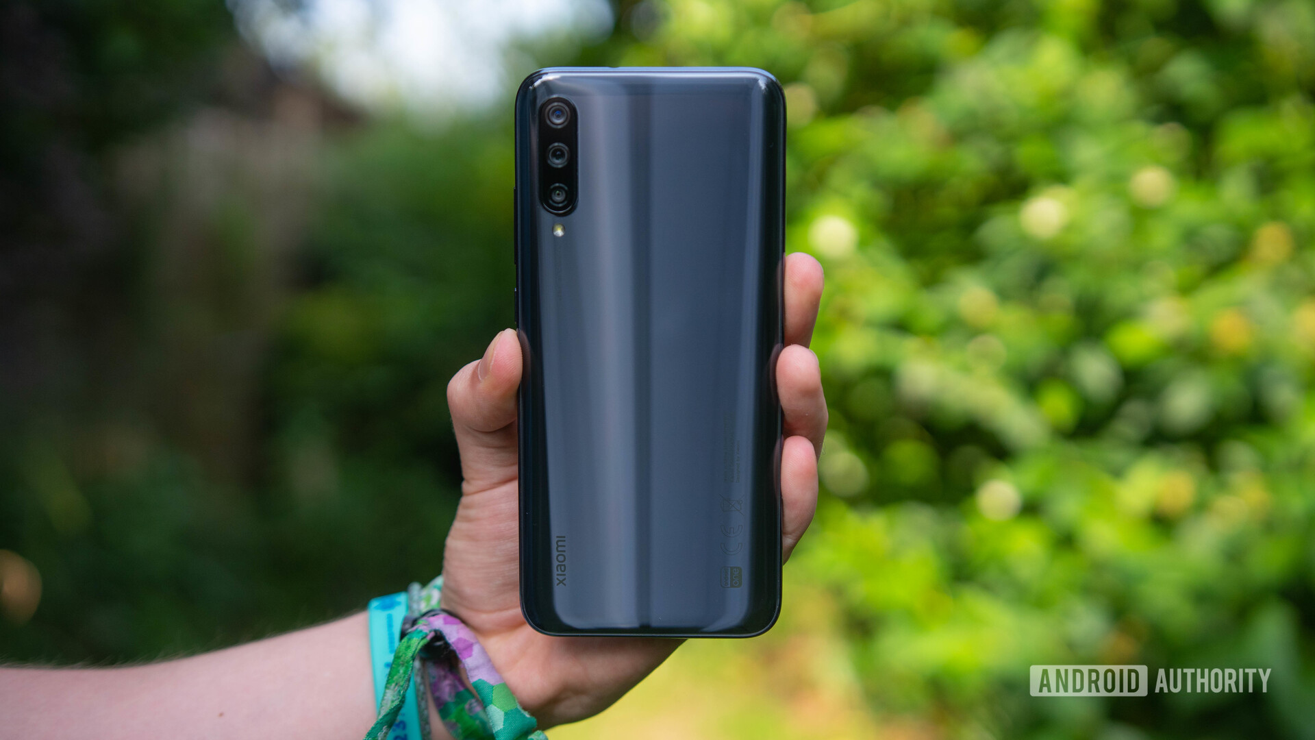 Xiaomi Mi A3 Chassis rear view in hand centered