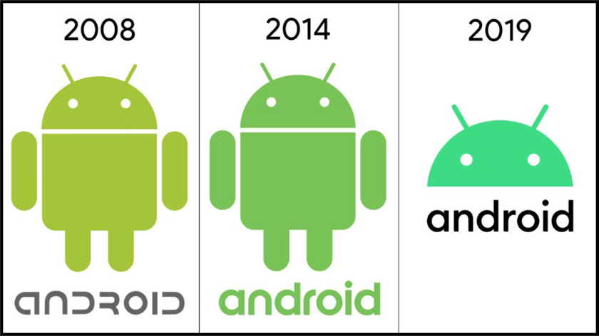 android logos 2007 2014 2019